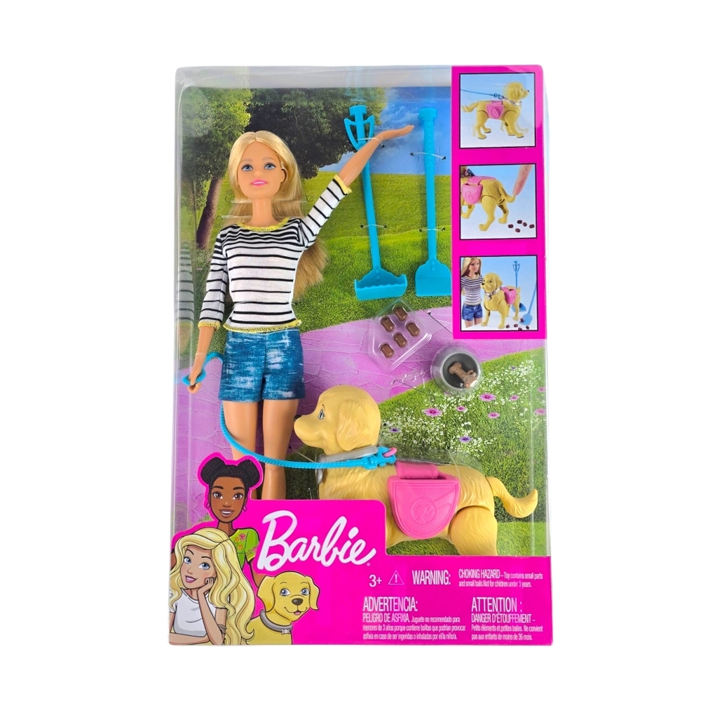 Mattel, Barbie Walk and Potty Pup - Blonde